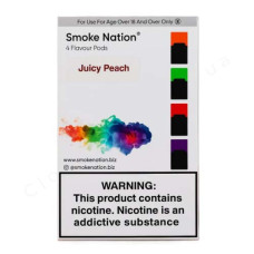 Картриджи Smoke Nation для JUUL 1 Juicy Peach (Персик) 50 мг (5%) - сладкий и сочный персиковый вкус