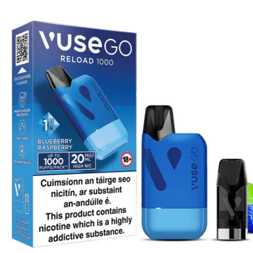 vuse go 1500 цена Vuse Go 1500 цена Pod система VUSE GO Reload 1000 Starter kit Pen (Blue  Raspberry) в синем цвете main image 0